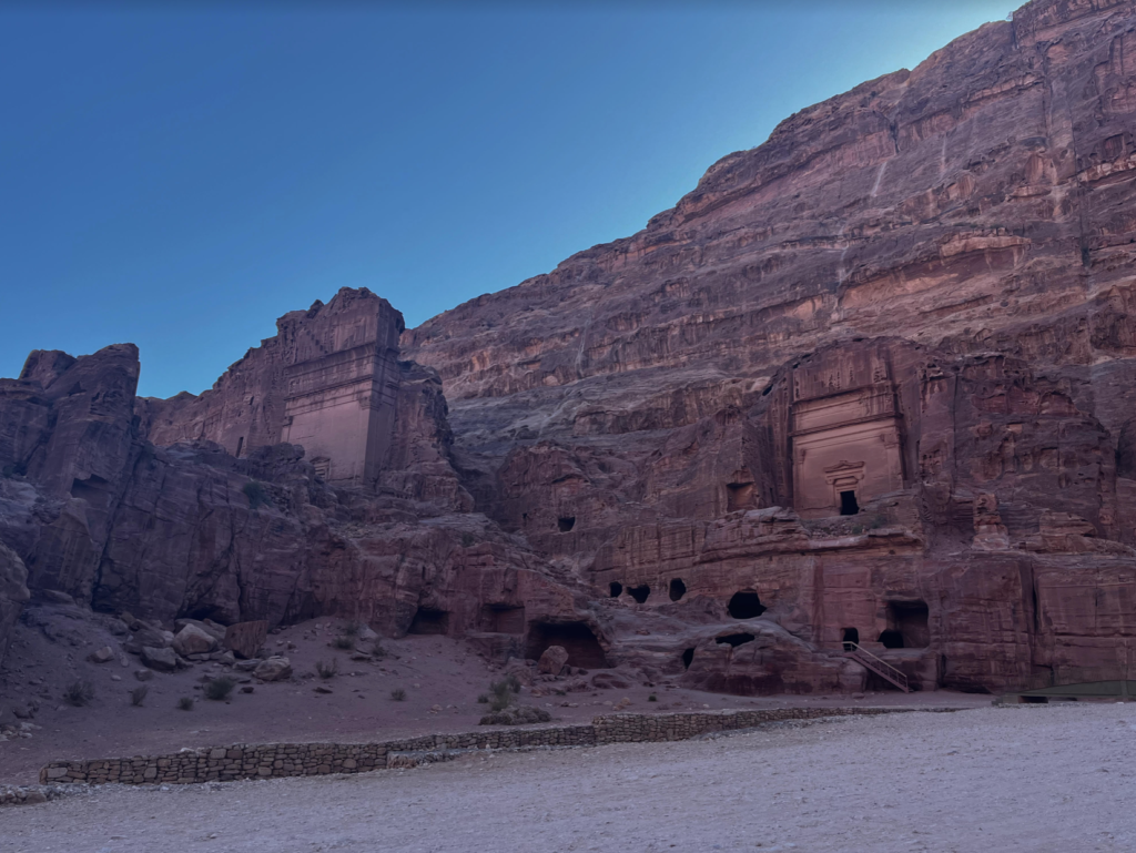 "Petras" carved into the sandstone canyons.