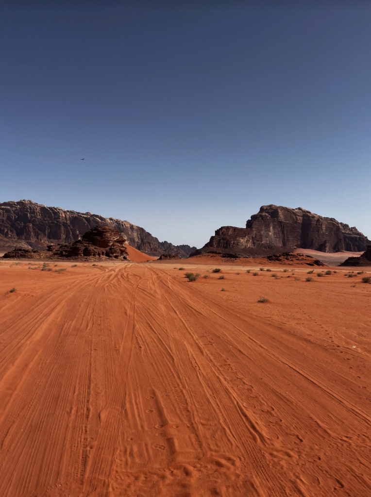 Stunning views of the granite cliffs and orange desert on my day trip to wadi rum.