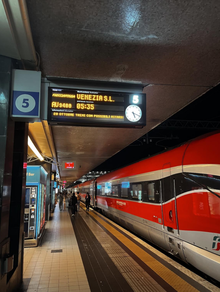 It is best to catch the early train on a day trip to Venice from Rome.