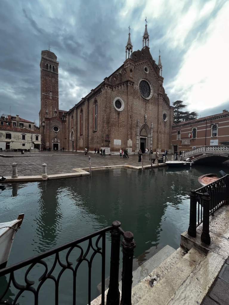 Santa Maria Gloriosa Dei Frari. One of the most beautiful churches to see on a day trip to Venice from Rome. 