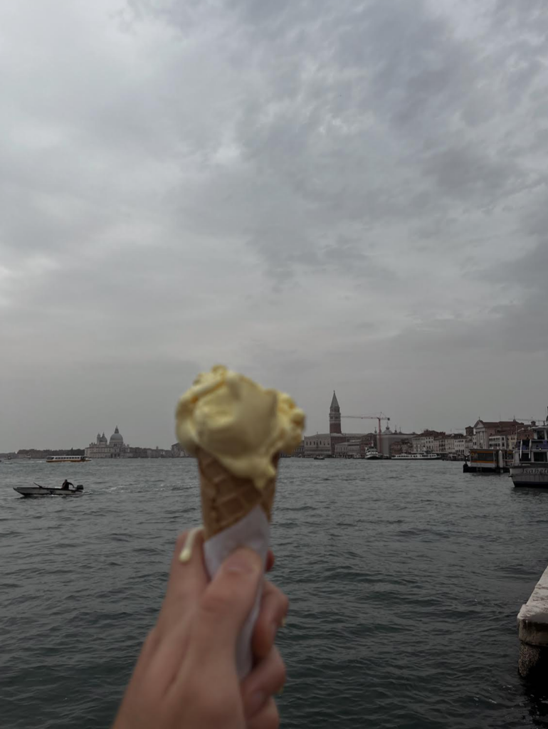 Gelato with a view of Venice.