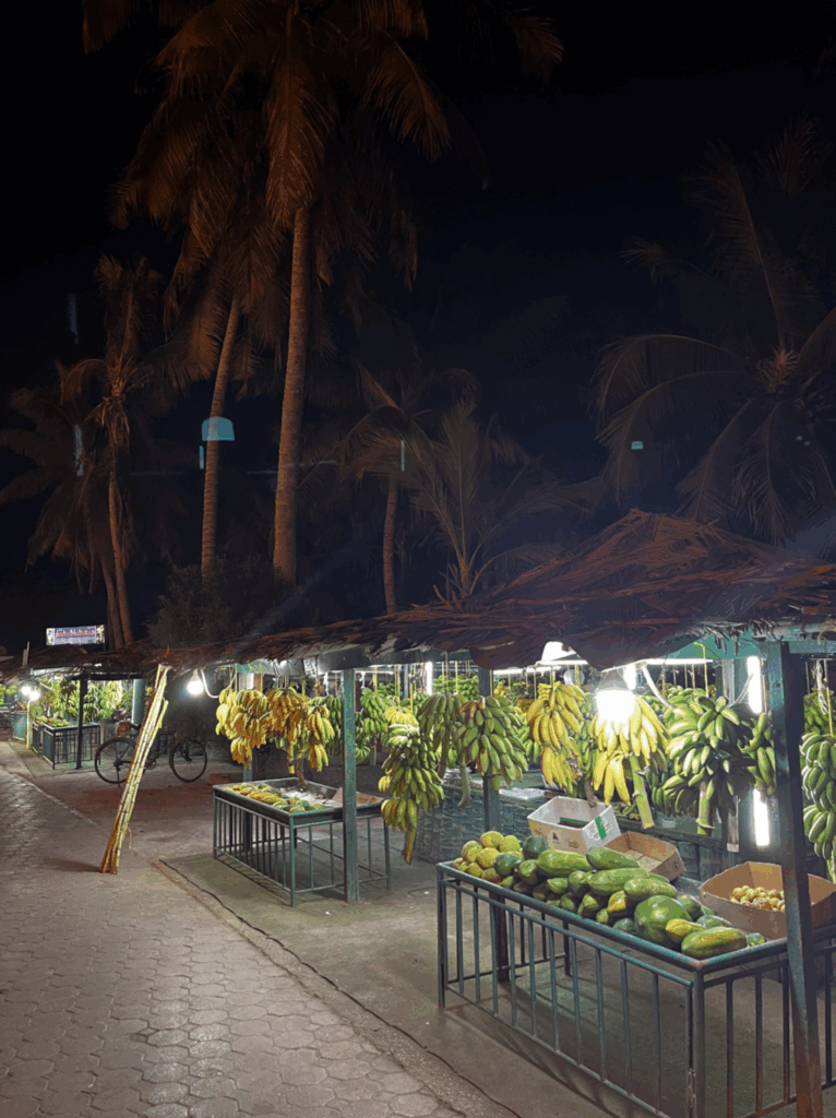 Fruit and juice stands. Salalalah Guide.