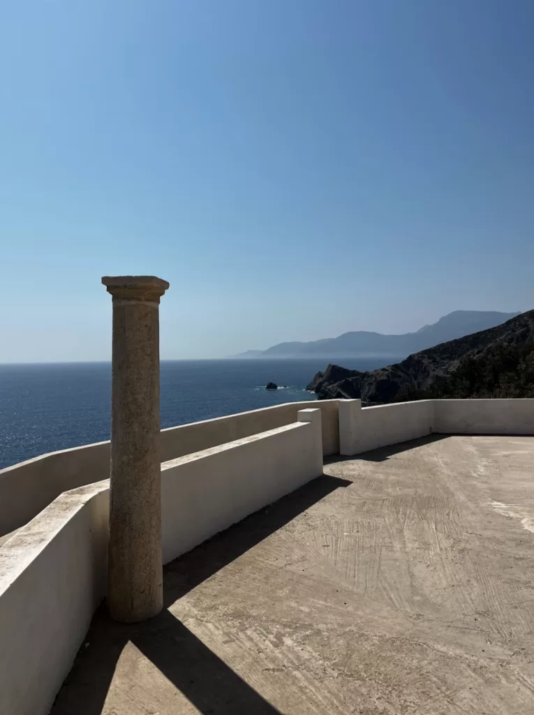 Column with sea views of the Aegean Sea on Karpathos