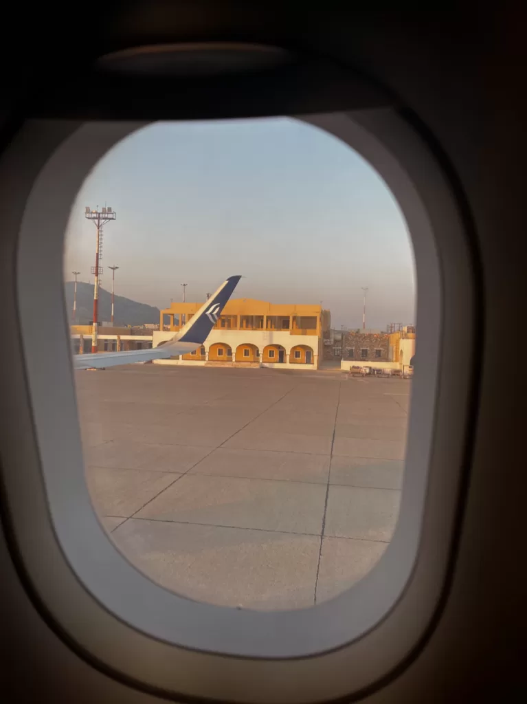 Window view of Karpathos International Airport