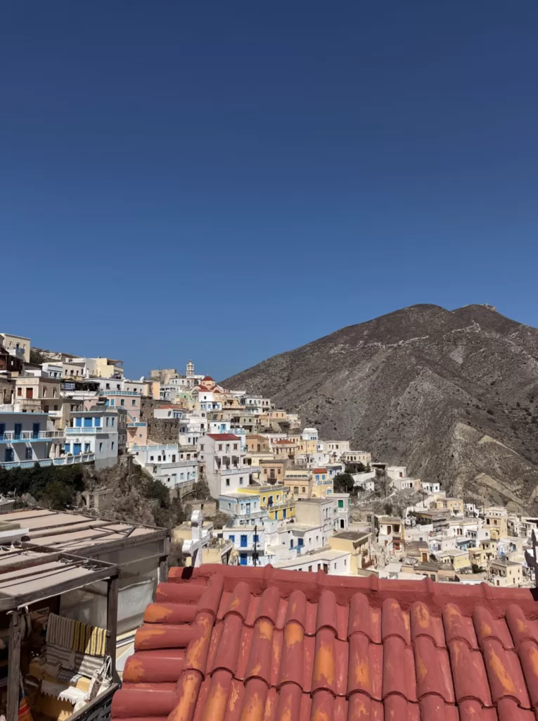 View of Olympos village Karpathos 