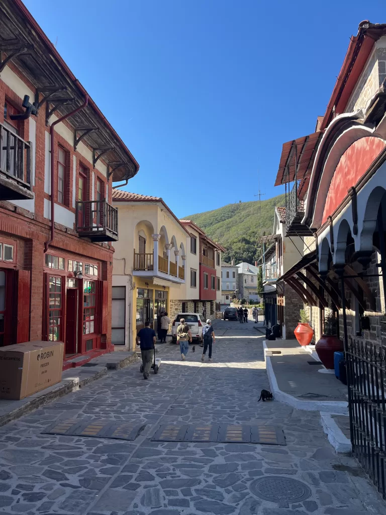 Streets of Karyes capital of Mount Athos