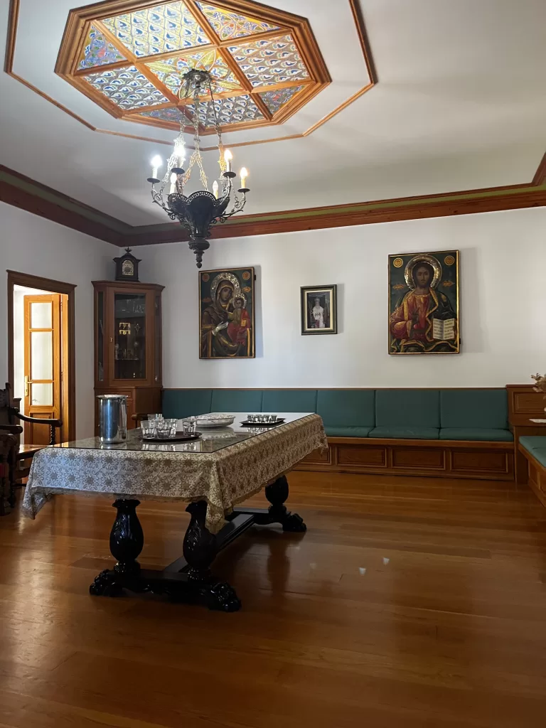 Dionysiou Monastery greeting area