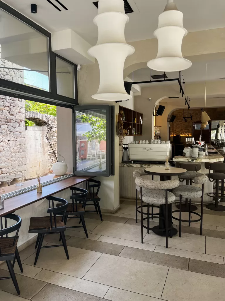 coffee shop in areopoli, mani, greece