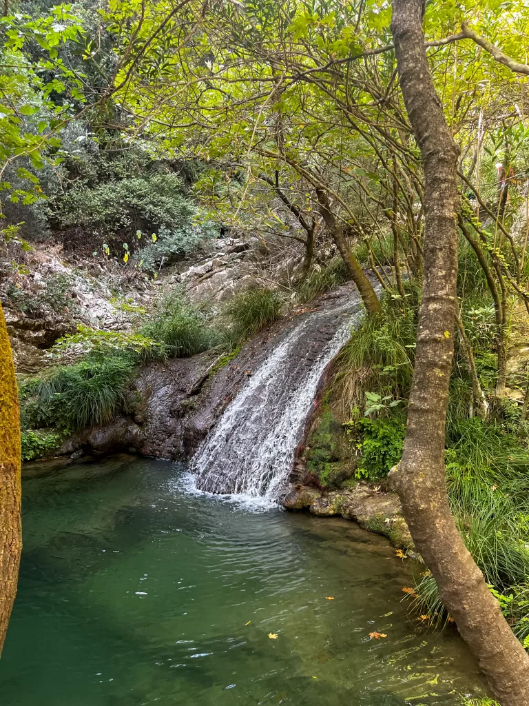 Polylimnio Waterfalls near Kalamata Greece
