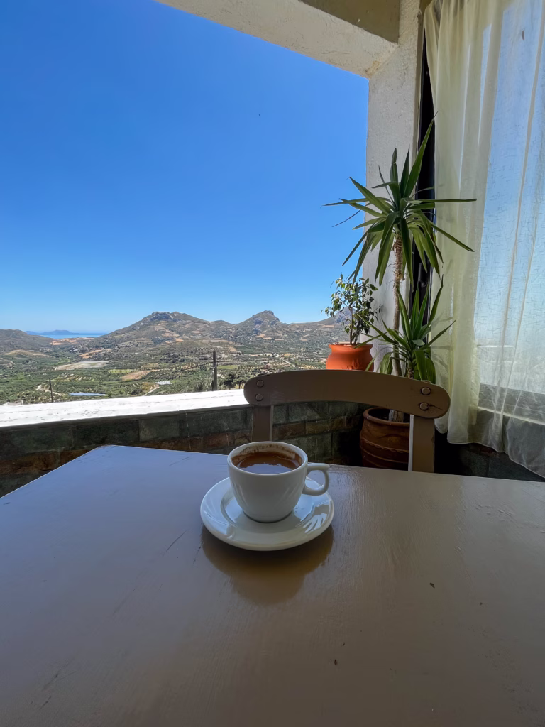 Greek coffee in Crete