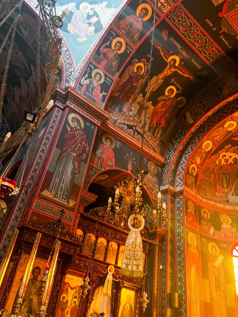 byzantine icons cover the walls of Crete's monasteries 