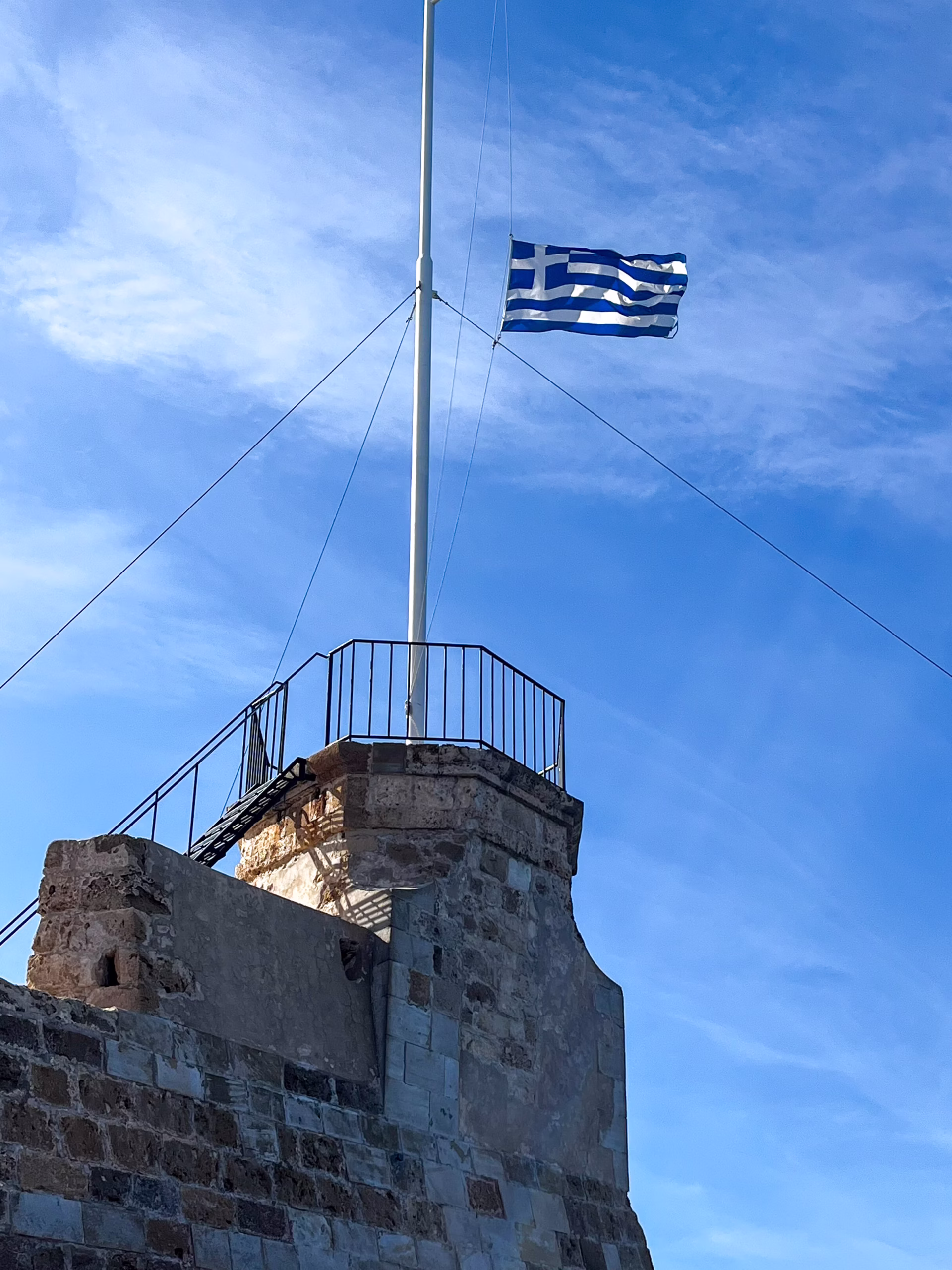 Greek flag in Chania Crete